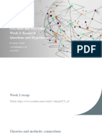 SXU4004 and SXU4404 Week 3 Research Questions and Hypotheses