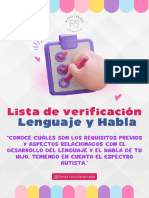 Lista de Verificacion para El Habla y El Lenguaje