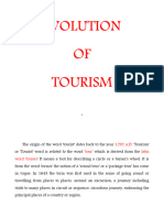 Evolution of Tourism