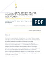 Função Social Dos Contratos Públicos E PROCEDIMENTOS LICITATÓRIOS. - ISSN 1678-0817 Qualis B2