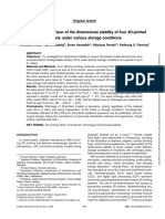 An in Vitro Comparison of The Dimensional Stability of Four 3d-Printed Models Under Various Storage Conditions