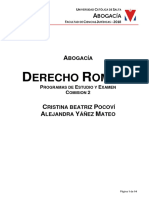 Programa Derecho Romano 2021