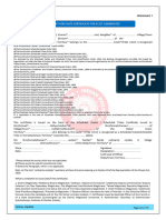 Format For Caste Certificate For SC/ST Candidates: Annexure I