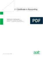 AAT Level 1 Certificate Accounting Briefing Pack