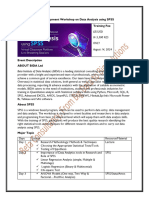 4 Days Skill Development Workshop On Data Analysis Using SPSS (Beta Consultancy)