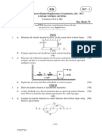 Linear Control Systems July 2023