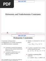 Holonomic and Nonholonomic Constraints