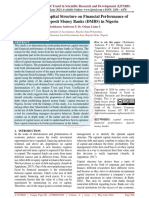 Imperative of Capital Structure On Financial Performance of Selected Deposit Money Banks DMBS in Nigeria