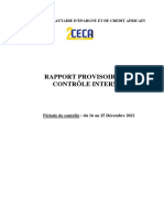 Rapport Provisoire de Contrôle Interne 2021 - 2CECA - Du 25 - 12 - 2021