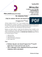 Notice and Undertaking With Admission Form For Provisional Admission 2024-25