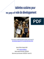 Tablettes Scolaires Pour Pays en Voie de Developpement (Presentation), 65pp, Benjamin Lisan, 2014