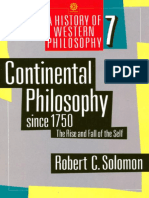 Robert C. Solomon - Continental Philosphy Since 1750 (The Rise and Fall of The Self)