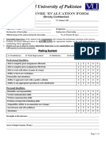 Internee Evaluation Form