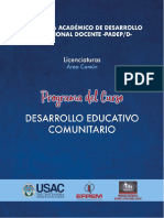 Programa Del Curso Educacion