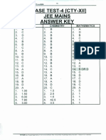 Answerkey - Phase Test-4 - 12th