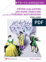 Fêtes Galantes Romances Sans Paroles Poèmes Saturniens: Verlaine