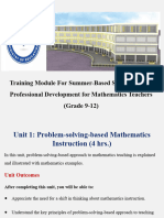 Unit 1 Problem-Solving-Based Mathematics Instruction