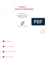 Introduction To Data Science Dennis Sun Stanford University