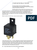 AutoPark Pump Motor Relay Testing