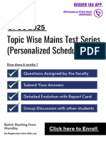 Topic Wise MAINS Test Series For UPSC