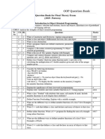 OOP Question Bank For Final Theory Exam (2019-Pattern)