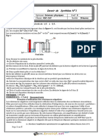 Devoir de Synthèse N°1 - Sciences Physiques - Bac Informatique (2016-2017) MR Ridha Slimi