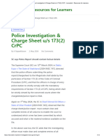 Police Investigation & Charge Sheet U - S 173 (2) CRPC - Lawwatch - Resources For Learners