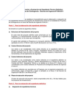 Pautas para Elaboración y Evaluación de Expediente Técnico Definitivo Aplicado A Proyectos de Contingencia DU-058