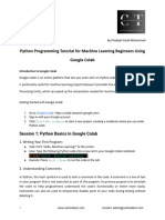 Python Programming Tutorial For Machine Learning Beginners Using