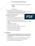 Guideline For Research Proposal