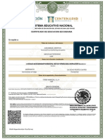 Sistema Educativo Nacional: Certificado de Educacion Secundaria