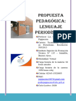 Propuesta Pedagógica Lenguaje Periodístico