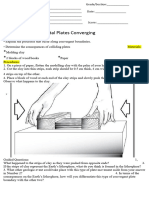 Activity Sheet For Two Continental Plates Converging