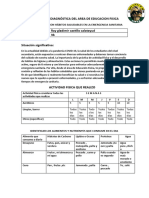 EVALUACION DIAGNÓSTICA DEL AREA DE EDUCACION FISICA 3b