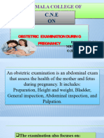 Obstetric Examination Durin G Pregnancy