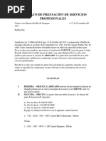 Contrato de Prestación de Servicios Profesionales