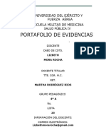 Portafolio de Evidencias: - Universidad Del Ejército Y Fuerza Aérea Escuela Militar de Medicina