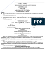 The Nasdaq Stock Market, Inc.: United States Securities and Exchange Commission Form 10-K