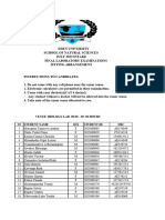 Final Laboratory Examinations - Sitting Arrangement