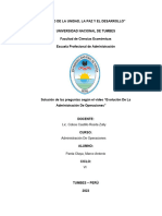 Evolución de La Administración de Operaciones