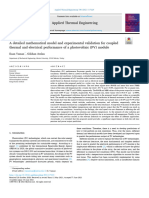 A Detailed Mathematical Model and Experimental Validation For Coupled Thermal and Electrical Performance of A Photovoltaic (PV) Module