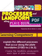 Lesson 3. Processes and Landforms Along Plate Boundaries..