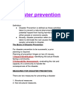 Disaster Prevention