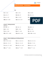 Multiplying-and-Dividing-Decimals Worksheet