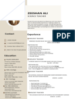 White and Beige Minimalist Graphic Designer Professional CV Resume