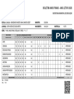 Boletim Anos Finais - Ano Letivo 2023: Escola: ALUNO (A) : Série: Município: Nascimento: Matrícula