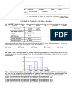 Atividade de Estatística (Gráficos e Tabelas) .