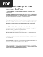 Preguntas de Investigaciã N Sobre Conceptos Filosã Ficos