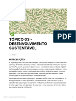 Tópico 03 - Desenvolvimento Sustentável