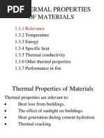 1.3 Thermal Properties of Materials: 1.3.1 Relevance